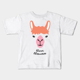 Funny Llama Alpaca Cute Animal Kids T-Shirt